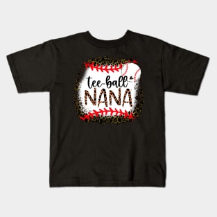 Tee Ball Nana Leopard   Tee Ball Nana Kids T-Shirt